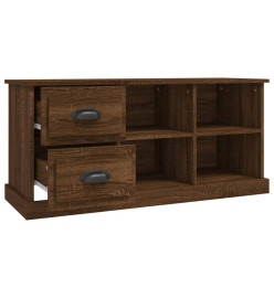 Meuble TV chêne marron 102x35,5x47,5 cm bois d'ingénierie