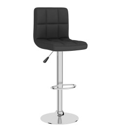 Tabourets de bar lot de 2 noir tissu