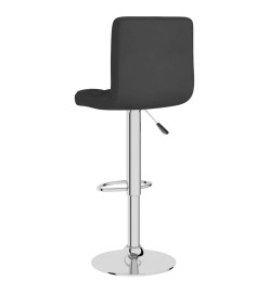 Tabourets de bar lot de 2 noir tissu