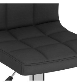 Tabourets de bar lot de 2 noir tissu