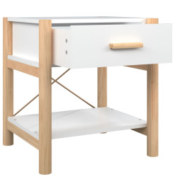 Tables de chevet 2 pcs Blanc 42x38x45 cm Bois d’ingénierie