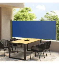 Auvent latéral rétractable de patio 117x300 cm Bleu