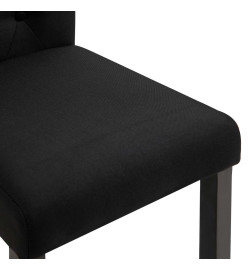 Chaises à manger lot de 2 noir tissu