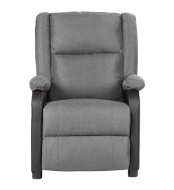 Fauteuil de massage Gris clair Similicuir et tissu