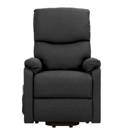 Fauteuil de massage inclinable Gris foncé Tissu