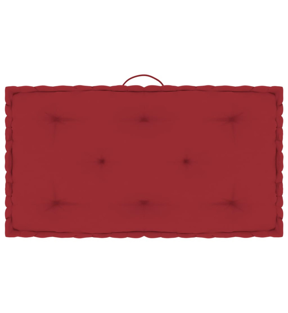 Coussin de plancher de palette Rouge bordeaux 73x40x7 cm Coton