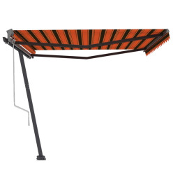 Auvent automatique sur pied 400x300 cm Orange/marron