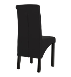 Chaises à manger lot de 4 noir tissu