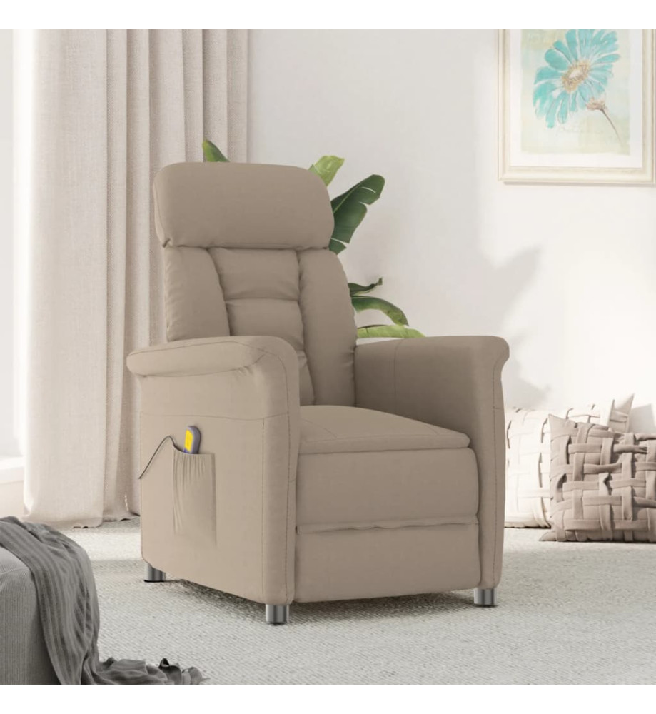 Fauteuil de massage Taupe Similicuir daim