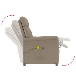 Fauteuil de massage électrique Taupe Similicuir daim