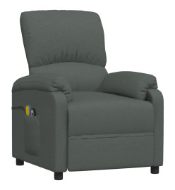 Fauteuil de massage inclinable Gris foncé Tissu