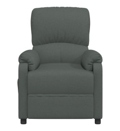 Fauteuil de massage inclinable Gris foncé Tissu