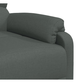 Fauteuil de massage inclinable Gris foncé Tissu