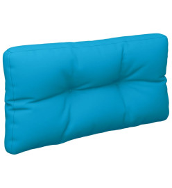 Coussin de palette bleu 70x40x12 cm tissu