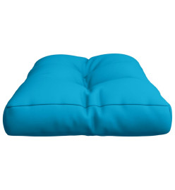 Coussin de palette bleu 70x40x12 cm tissu