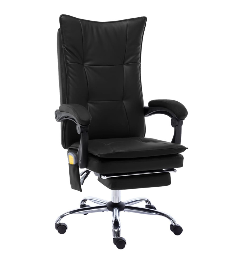 Chaise de bureau de massage Noir Similicuir