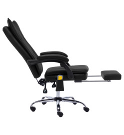 Chaise de bureau de massage Noir Similicuir