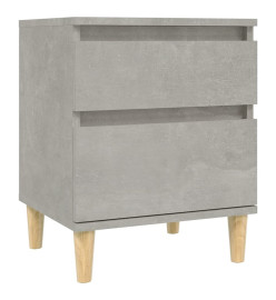 Tables de chevet 2 pcs Gris béton 40x35x50 cm