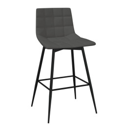 Tabouret de bar Gris foncé Velours