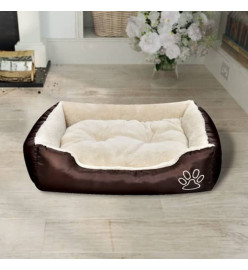 Lit chaud pour chiens avec coussin rembourrée L