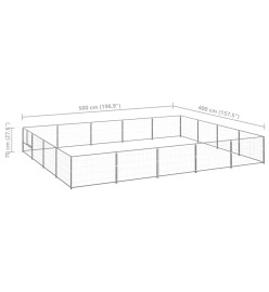 Chenil Argenté 20 m² Acier