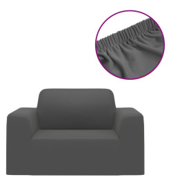 Housse extensible de canapé Anthracite Jersey de polyester