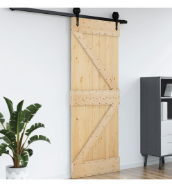 Porte 95x210 cm bois massif de pin