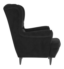 Fauteuil noir velours