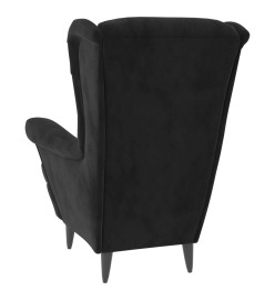 Fauteuil noir velours