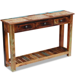 Table console 120 x 30 x 76 cm Bois de récupération massif