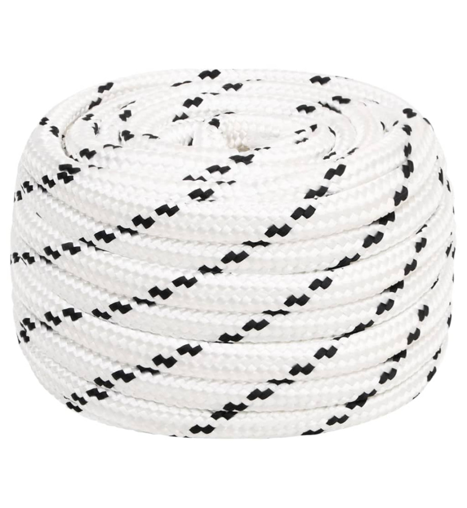 Corde de bateau tressé Blanc 20 mmx100 m Polyester