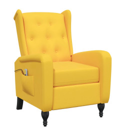 Fauteuil de massage inclinable jaune velours