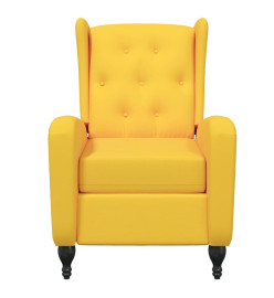 Fauteuil de massage inclinable jaune velours