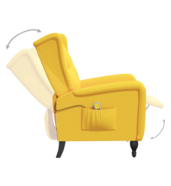 Fauteuil de massage inclinable jaune velours