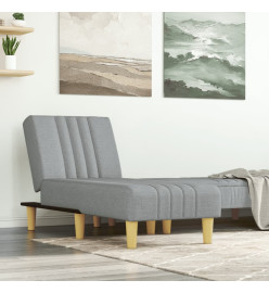 Chaise longue gris clair tissu