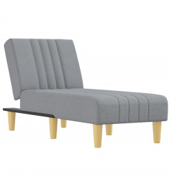 Chaise longue gris clair tissu