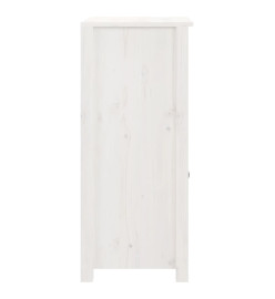 Buffets 2 pcs Blanc 40x35x80 cm Bois massif de pin