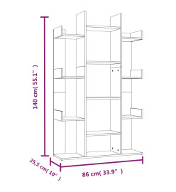 Bibliothèque Chêne marron 86x25,5x140 cm Bois d'ingénierie