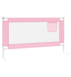 Barrière de sécurité de lit d'enfant Rose 150x25 cm Tissu