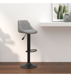 Tabouret de bar Gris clair Velours