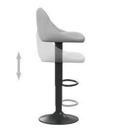 Tabouret de bar Gris clair Velours