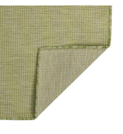 Tapis à tissage plat d'extérieur 100x200 cm Vert