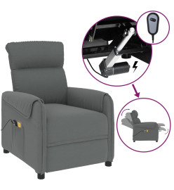 Fauteuil électrique de massage Gris foncé Tissu