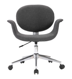 Chaise pivotante de bureau Gris Tissu