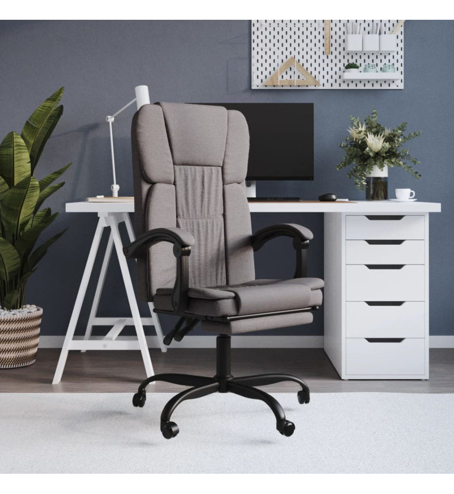 Fauteuil inclinable de bureau Taupe Tissu