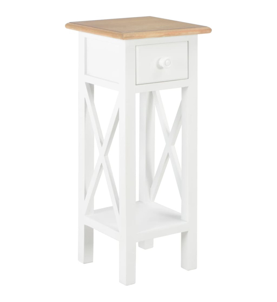 Table d'appoint Blanc 27 x 27 x 65,5 cm Bois