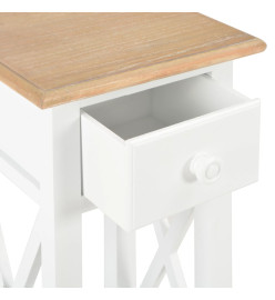 Table d'appoint Blanc 27 x 27 x 65,5 cm Bois