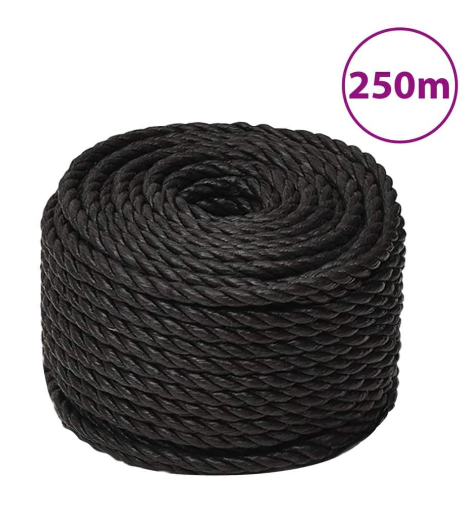 Corde de travail Noir 14 mm 250 m polypropylène