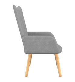 Chaise de relaxation Gris clair Tissu