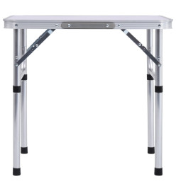 Table pliable de camping Blanc Aluminium 60x45 cm